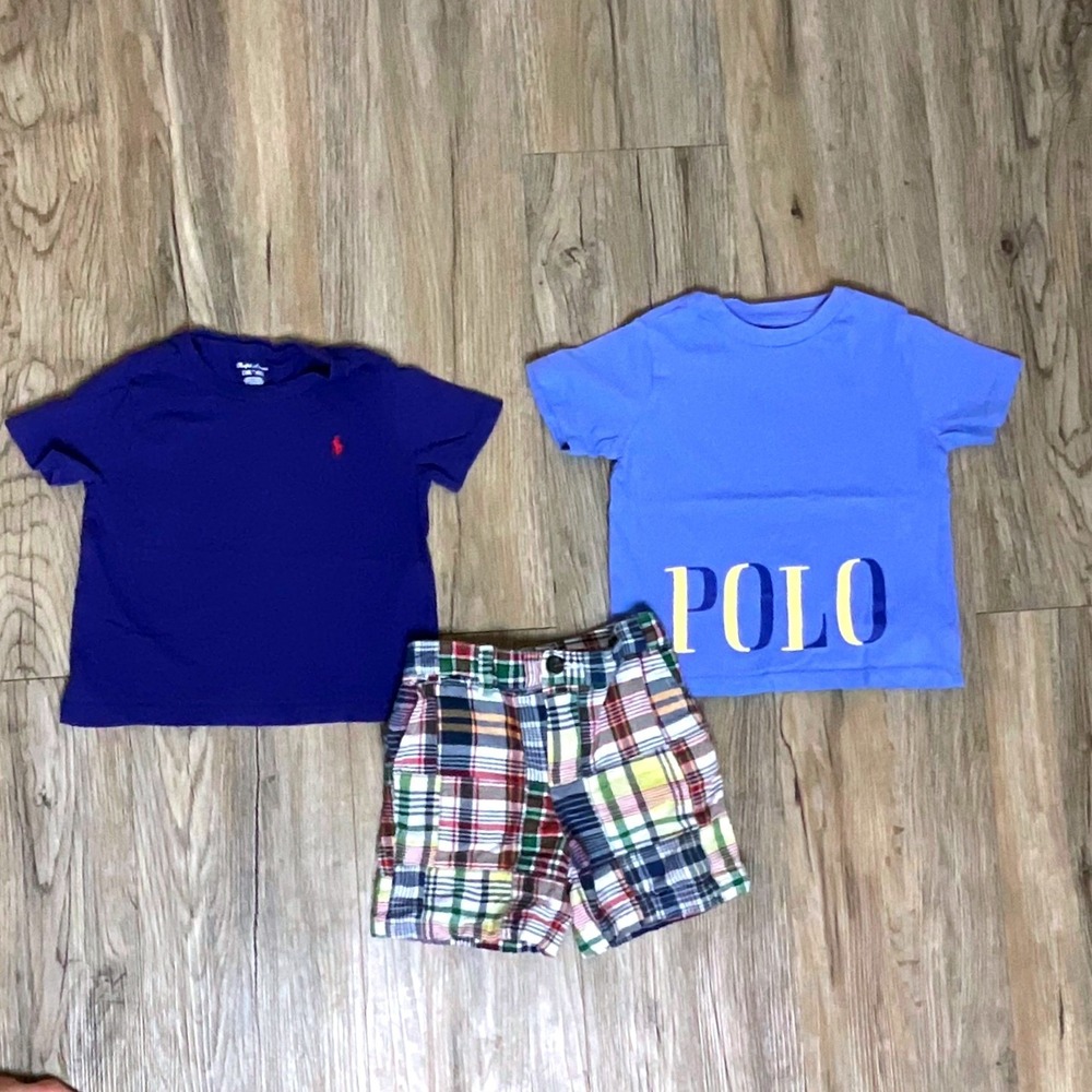 Polo Ralph Lauren Boys 18M Bundle Shorts, Shirts & Rompers 8pc Lot - Picture 3 of 6
